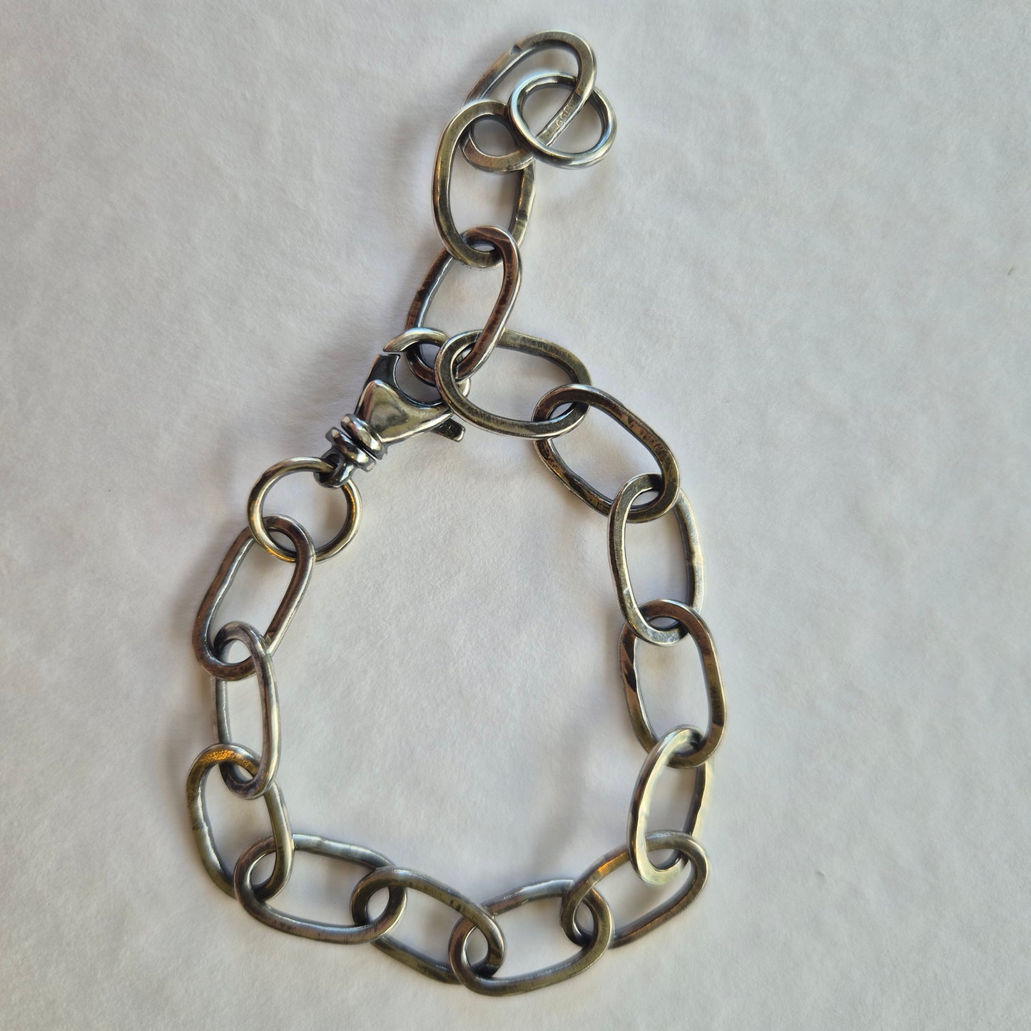 Sterling Silver Handmade Hammered Chain