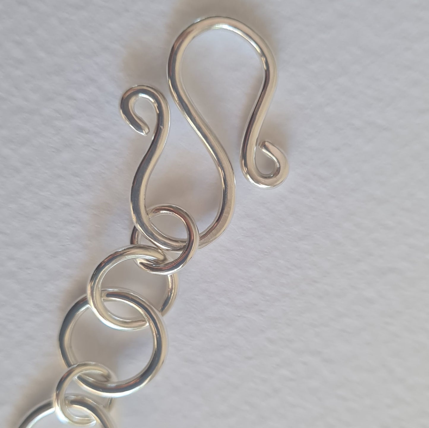 S Catch Heavy Sterling Silver Adjustable Bacelet