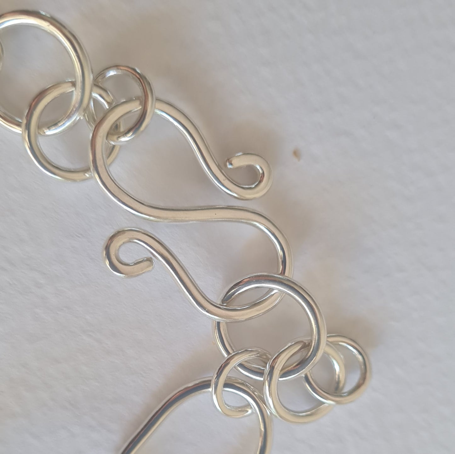 S Catch Heavy Sterling Silver Adjustable Bacelet