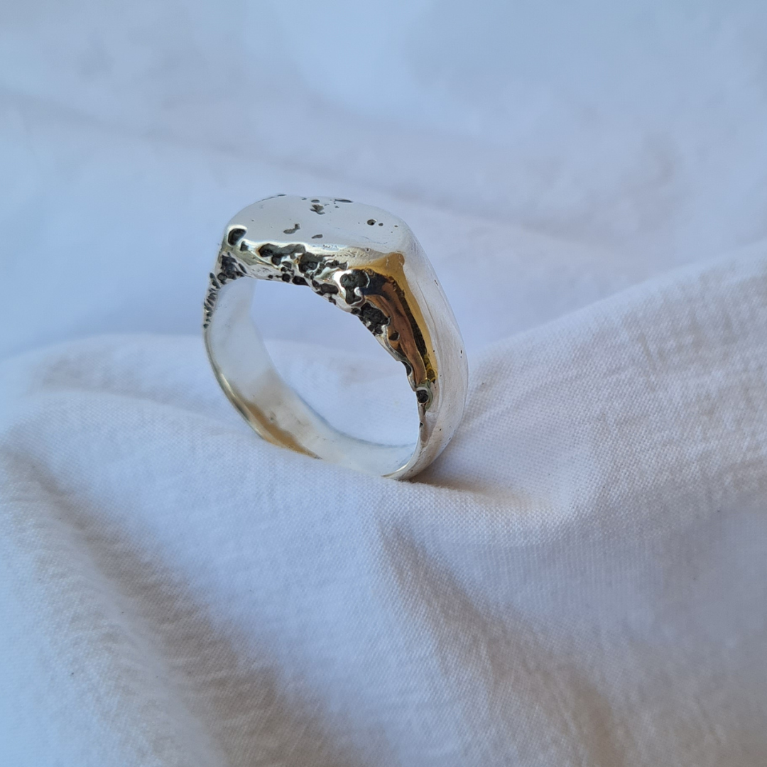 Signet Sands of Cairns Sterling Silver Ring - MADE TO ORDER