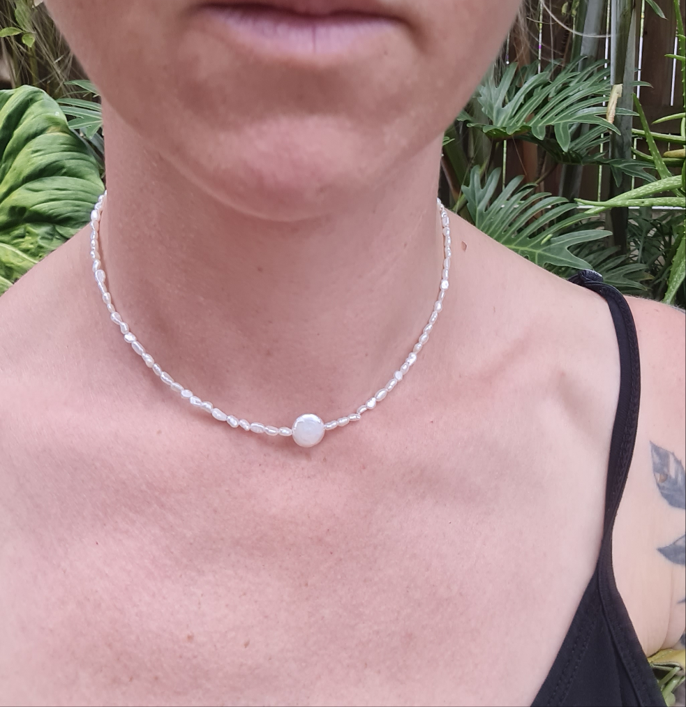 Freshwater pearl necklace