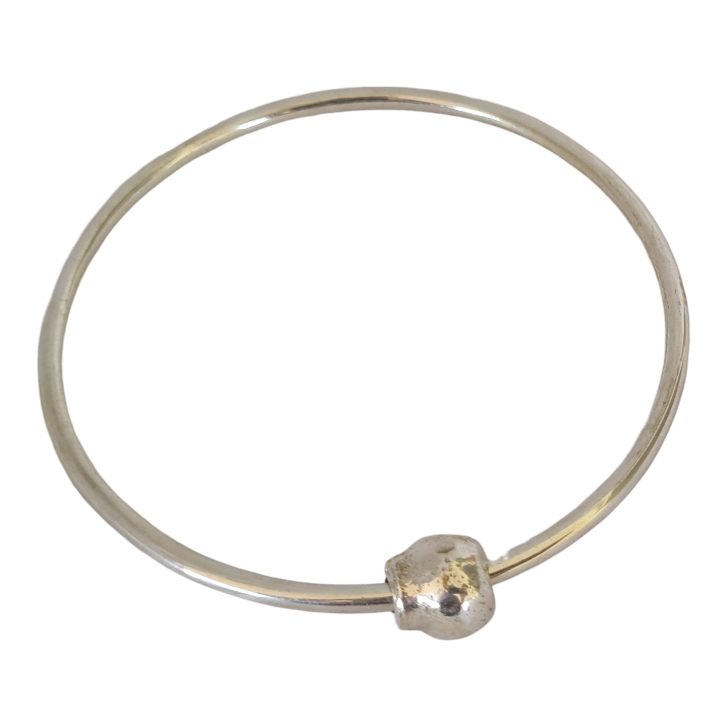 Solid Sterling Silver Bangle with Gumnut bead