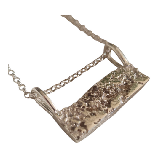 Rectangle Coastal Charms Sterling Silver Pendant