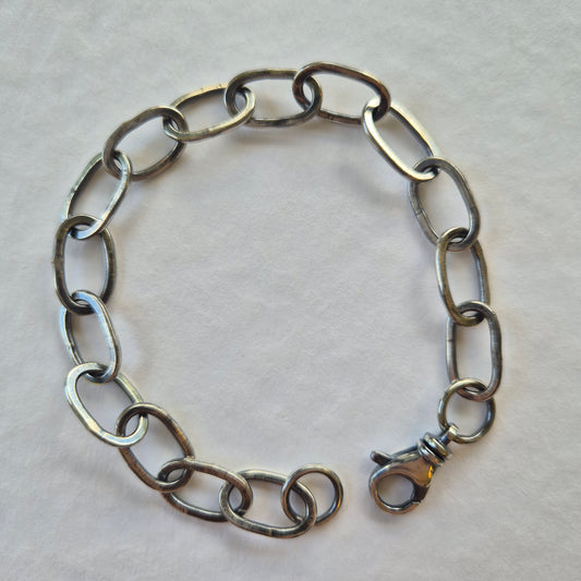 Sterling Silver Handmade Hammered Chain