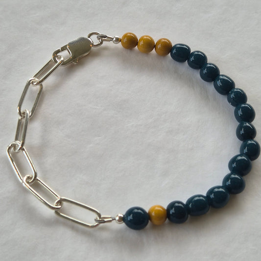 Mookaite and Glass Bead Bracelet v.2