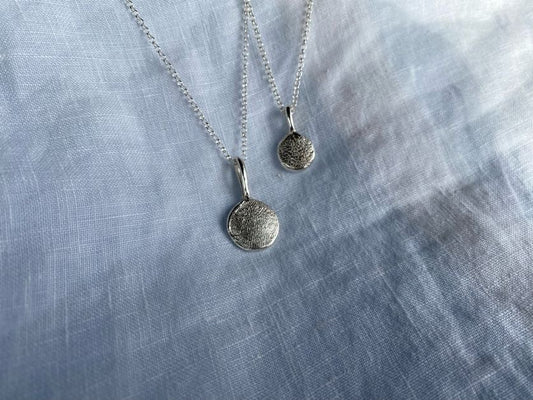Small Sterling Silver Impression Pendant