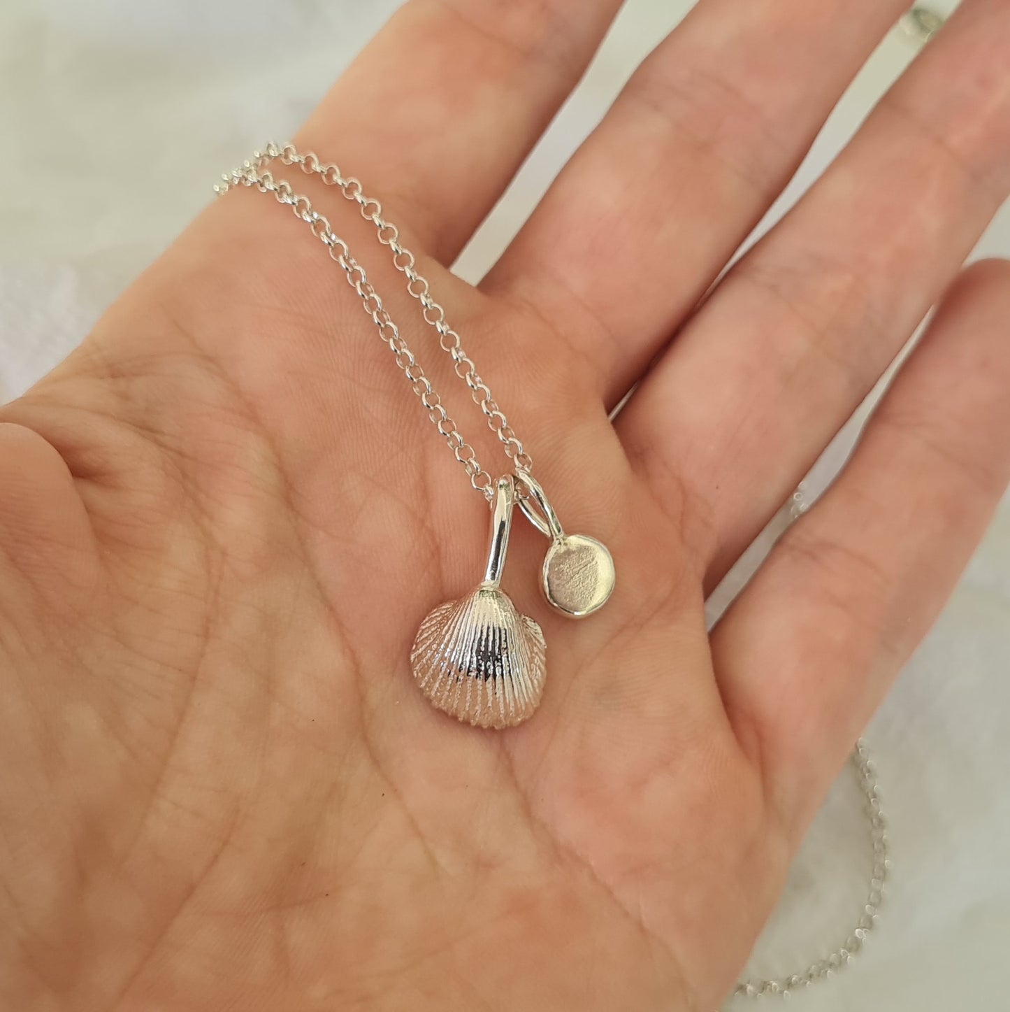 Personalised Sandcast Seashell Pendant