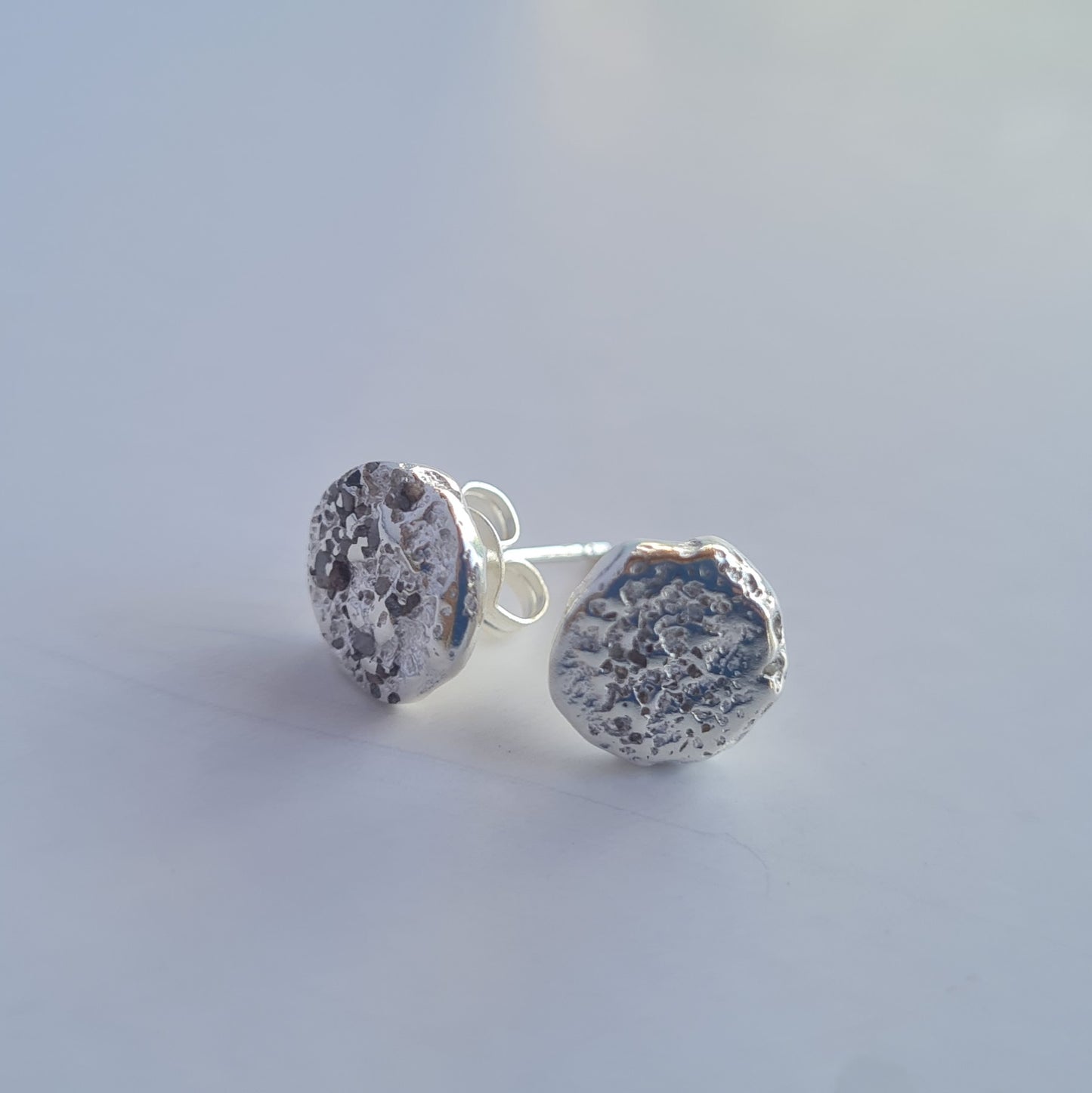 Sandcast Silver studs