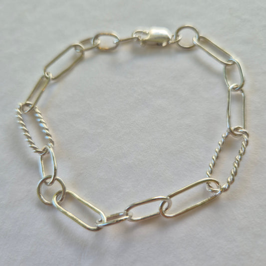 Paperclip Sterling Silver Handmade Chain