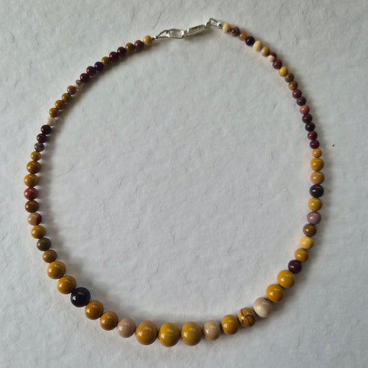 Mookaite Jasper bead necklace